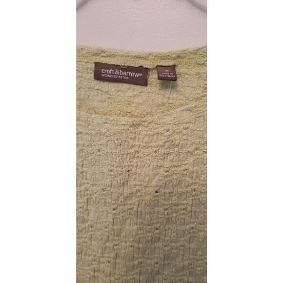 NWT Croft And Barrow Ladies Size 1X Light Green Polyester Shirt Short Sleeves - Picture 4 of 12